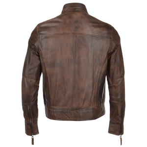 <b>Men</b> Motorcycle Leather <b>Jacket</b> With Syand Collar <b>for</b> <b>Men</b> Motorcycle Fashion Zipper Pockets Leather <b>jacket</b> <b>for</b> <b>men</b> - Product Image 6