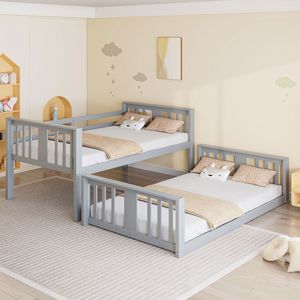 Letto a Castello Grigio con Scivolo e Scala per Bambini (Vecchio SKU LT000108AAE) - Product Image 2