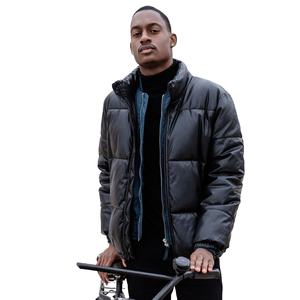 Men Windbreak Jackets Waterproof Rain <b>Snow</b> Leather Street Style Winter New Fashion Puffer Jacket Handsome Party Wear <b>Coat</b> - Product Image 3