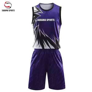 Uniformes de Baloncesto Transpirables de Último Diseño, Talla Grande, Logotipo Personalizado, Color Sólido, 100% Poliéster, Absorbentes de Humedad - Product Image 1