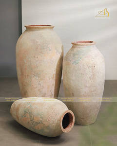 Atlantis Mexixo vieux blanc AN004H128OW céramique ronde Pot de fleur ensemble extérieur paysage jardin décor accessoires pour usage domestique - Product Image 2