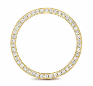 Lunette de montre de luxe en acier inoxydable sertie de diamants et de cristaux, personnalisable, légère, accessoires de remplacement - Product Image 2