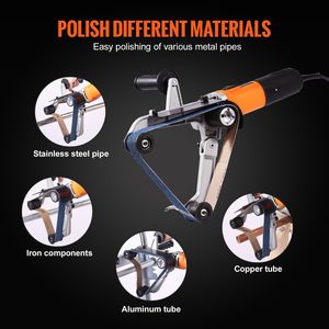Lucidatrice Professionale per Tubi 1000W, Levigatrice a Nastro a 6 Velocità Variabili 1100-3200rpm, Macchina per Levigatura di Tubi - Product Image 6