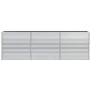 Macetas y jardineras grandes de acero galvanizado plateado para jardín - Product Image 4