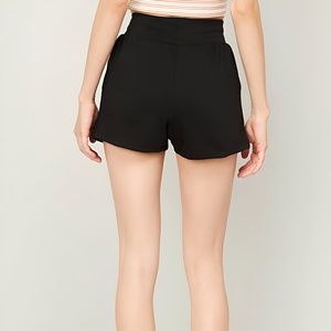 Breathable Running & Street Fashion Wear Lightweight <b>Shorts</b> / Simple Design <b>Women</b> Elastic Waist <b>Shorts</b> For <b>Women</b> - Product Image 3