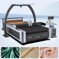 Mesin Pemotong Kain Denim Serat Tenun AOL CNC Tanpa Serpihan dengan Kamera Visi CCD  Pemotongan Multi Lapis Dapat Diwujudkan