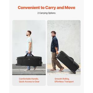 Valigia Trolley per Attrezzatura Fotografica e Video con Ruote e Cinghie 100 x 38 x 32 cm Borsa per Trasporto Attrezzatura da Studio - Product Image 3