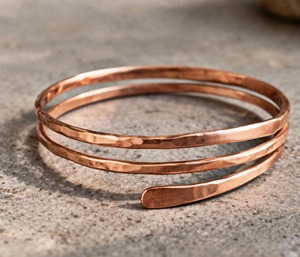 Solid <b>Copper</b> Adjustable Bracelet With Elegant Handmade Texture Traditional Fashion Jewelry For Adults <b>Copper</b> Alloy Cuff Bracelet - Product Image 4