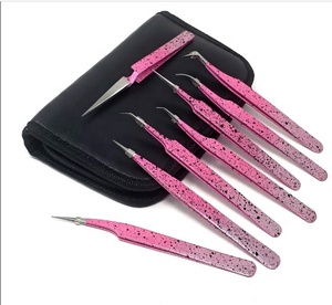 Pince à cils professionnelle pour extensions de cils, pointe incurvée et pointue, outil d'extension de cils 909 - Product Image 4