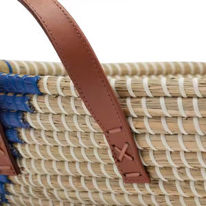 Woven seagrass towel <b>basket</b>, <b>rectangular</b> storage <b>basket</b> for household items, used in hotels. - Product Image 2