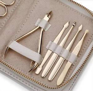 7 In 1 Stainless Steel Nail <b>Kit</b> With Scissors And File Portable <b>Manicure</b> Set In Bag Classic Style For Adult - Product Image 5
