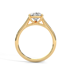Anillo de Diamantes Cultivados en Laboratorio de Oro de 14K, Anillo de Compromiso de Oro Sólido de 18K para Mujer, Estilo Clásico, Certificado IGI, Anillo de Compromiso, Aniversario - Product Image 5