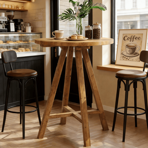 High Bar <b>Table</b> <b>Foldable</b> Bar Furniture for Indoor Outdoor Home Hotel Basement Garden Parties with <b>Leg</b> Base - Product Image 6