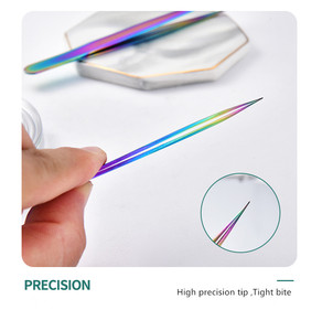 แหนบดัดขนตาคุณภาพดี รูปทรงโค้ง ปลายแหลม สีชมพู สำหรับงานเสริมสวย - Product Image 5