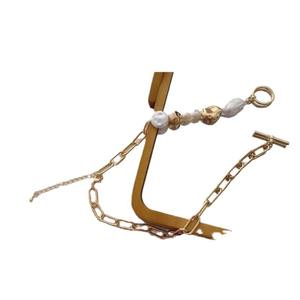 Collar de Perlas Geométrico Retro Coreano, Cadena de Lujo Europea y Americana, Temperamento Creativo, Versión Coreana - Product Image 5