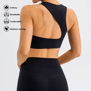 Ensemble de yoga 2 pièces pour femme : Crop top blanc dos nageur et Legging taille haute longueur intégrale sans couture effet push-up - Product Image 6