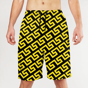 Men's Black Printed Sports Shorts <b>Think</b> Big Start Small Drawstring Waist Casual Gym Wear - Product Image 3