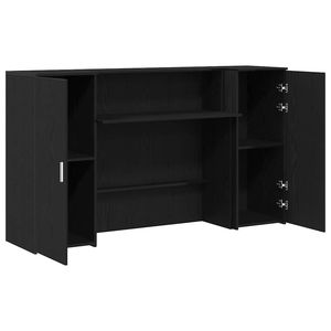 Mostrador de Recepción de Madera de Roble Negro de Ingeniería, 70.9x19.7x40.7 Pulgadas, Muebles de Oficina Elegantes y Duraderos - Product Image 6