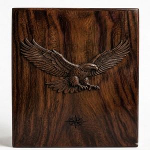 Wooden Cremation Urn Adult <b>Ashes</b> Memorial Urn carved Eagle Decorative Burial <b>Keepsake</b> <b>for</b> Columbarium - Product Image 1