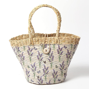 Handcrafted <b>Jute</b> Picnic <b>Basket</b> with Handles Natural Woven Storage <b>Basket</b> for Outdoor Picnics Beach Trips Grocery Shopping Home - Product Image 2