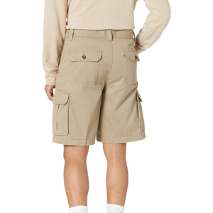 Men's Solid Color <b>Cargo</b> <b>Shorts</b> Mid Waist Casual Style Breathable Woven Fabric Button Fly Design - Product Image 3