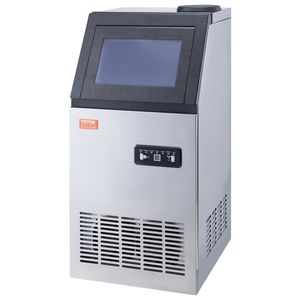 Macchina per il Ghiaccio Professionale da 80 libbre/24H con Capacità di Stoccaggio di 28 libbre, 36 Cubetti di Ghiaccio, 15 Minuti di Produzione, Display Digitale a LED - Product Image 1