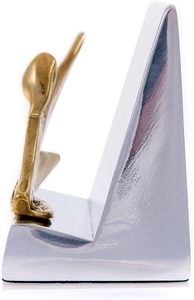 <b>Metal</b> Decorative Business Card Holder Golden Olive Branch Design Desk Organizer for Office Home - Product Image 6