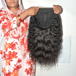 Raw Hair Indian Remy Human Hair <b>Wig</b> Natural Black Full Lace Glueless Loose Curly Full Density for <b>Women</b> - Product Image 5