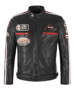 <b>Smart</b> Range Leather Custom 100% Genuine Sizma Wax Sheep Napa Leather <b>Men's</b> Winter Streetwear <b>Jacket</b> Silk Lining YKK Zipper - Product Image 2
