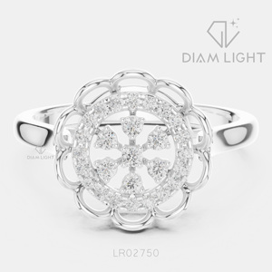Bague de mariage en or blanc 14 carats certifiée IGI avec diamant de laboratoire de 0,19 carat taille ronde, bijou raffiné, cadeau idéal pour fiançailles, mariage ou anniversaire - Product Image 1
