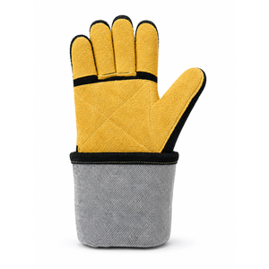 Gants de soudage en cuir de vachette à coutures en Kevlar, conçus sur mesure, résistants, avec doublure en coton ignifuge pour le travail et la protection contre la chaleur - Product Image 6