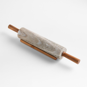 Rodillo para chapati de mármol, forma redonda, mango y soporte de madera Belan, piezas personalizadas excelentes al precio más bajo - Product Image 1