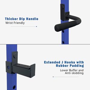 7ft regolabile per accessori da palestra con barra olimpionica per casa Fitness Power Cage con capacità di 1000Lbs con stazione multifunzione completa - Product Image 4