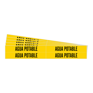 Marqueur de tuyau flexible auto-adhésif Brady pour les conduites d'eau potable - Product Image 1