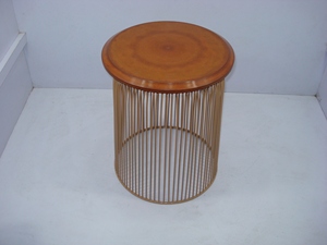 <b>Iron</b> Powder Coated Wood Top Luxury Antique Design Coffee <b>Table</b> - Product Image 1