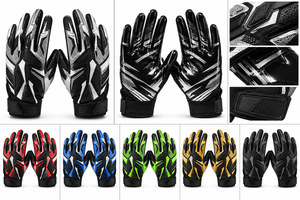 Gants de gardien de but de football professionnels personnalisés, respirants, avec protection des doigts en mesh, manipulation renforcée du ballon, fermeture auto-agrippante, unisexe - Product Image 3