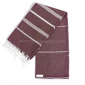 Vente en gros de serviettes de hammam turques élégantes noires écologiques avec coton tissé à la main pour les acheteurs en vrac - Product Image 6