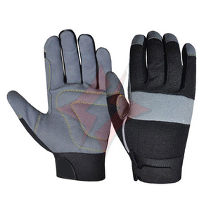 Gants de sécurité pour mécaniciens de haute qualité, très vendus, respirants, anti-boulochage, anti-rétrécissement, en cuir, personnalisables, à sangle unique, vêtements de travail - Product Image 1