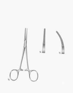 NABSONS ENTERPRISES Pinces hémostatiques chirurgicales Pean 15,5 cm droites et courbées, mâchoires de 50 mm, en acier inoxydable, ensemble d'instruments CE - Product Image 3