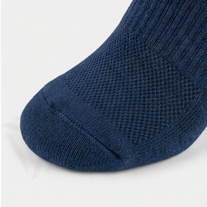 Crew <b>Socks</b> Solid Navy Blue 100% Cotton Breathable Knitted for Daily Wear Adult Regular Fit Autumn Season - Product Image 6