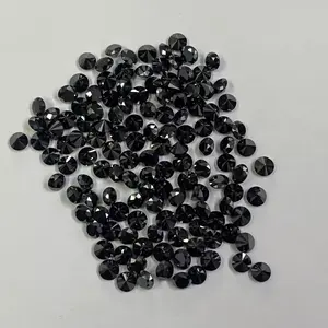 Sciolto sintetico nero Moissanite Lab creato diamante prezzo Per carato forma rotonda taglio brillante diamante Moissanite