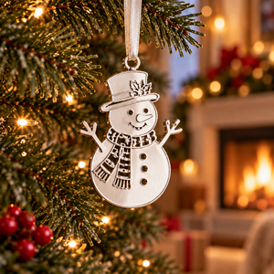 Metal <b>Christmas</b> Ornaments Custom Logo Embossed <b>Tree</b> Hanging Decoration OEM Wholesale - Product Image 2