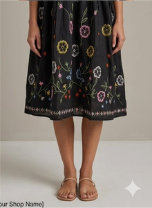 <b>A</b> <b>LINE</b> Cotton Floor Length <b>Dress</b> V Neck Short Sleeves Pocket Design SOLID <b>Pattern</b> Women's Loose Fit Casual Party Wear - Product Image 4
