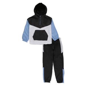 Lightweight Windbreaker Pullover <b>Jacket</b> Crop Top Pants Set Best Quality Windbreaker Tracksuits Set for Sale Cheap price OEM - Product Image 4