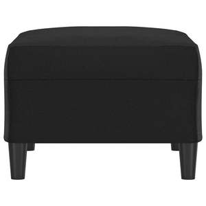 Poggiapiedi Rettangolare Compatto in Ecopelle Nera, Sgabello e Pouf Eleganti - Product Image 4