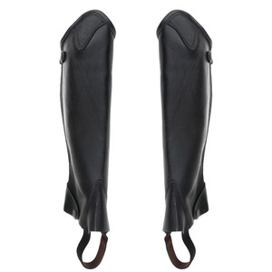 Custom Genuine Cowhide Leather Case <b>Half</b> <b>Chaps</b> Professional Horse Riding Leg Armor Gaiters Equestrian Supplier LHC-0022 - Product Image 6