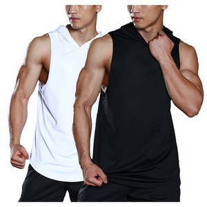 <b>Men's</b> Solid <b>Black</b> <b>Tie</b>-Dyed O-Neck Knitted Sleeveless Tank Top Breathable Quick Dry Casual Wear 100% Polyester - Product Image 6