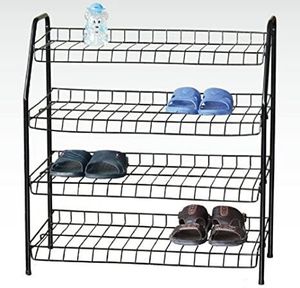 Compact Iron <b>Shoe</b> Rack Organizer For Small Spaces Entryway Bedroom And Closet <b>Shoe</b> Storage Solution - Product Image 5