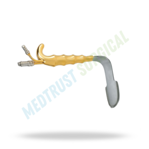 Retractor de Abdominoplastia Epstein con Hoja Recta, Fibra Óptica y Tubo de Succión, Instrumento Quirúrgico - Product Image 4