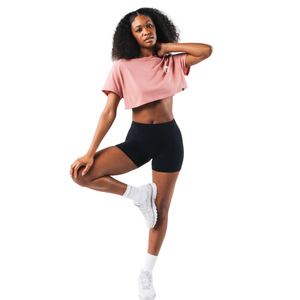 Camiseta de manga corta para mujer, elástica, de tela suave, para uso diario, ropa deportiva, ropa de gimnasio - Product Image 2